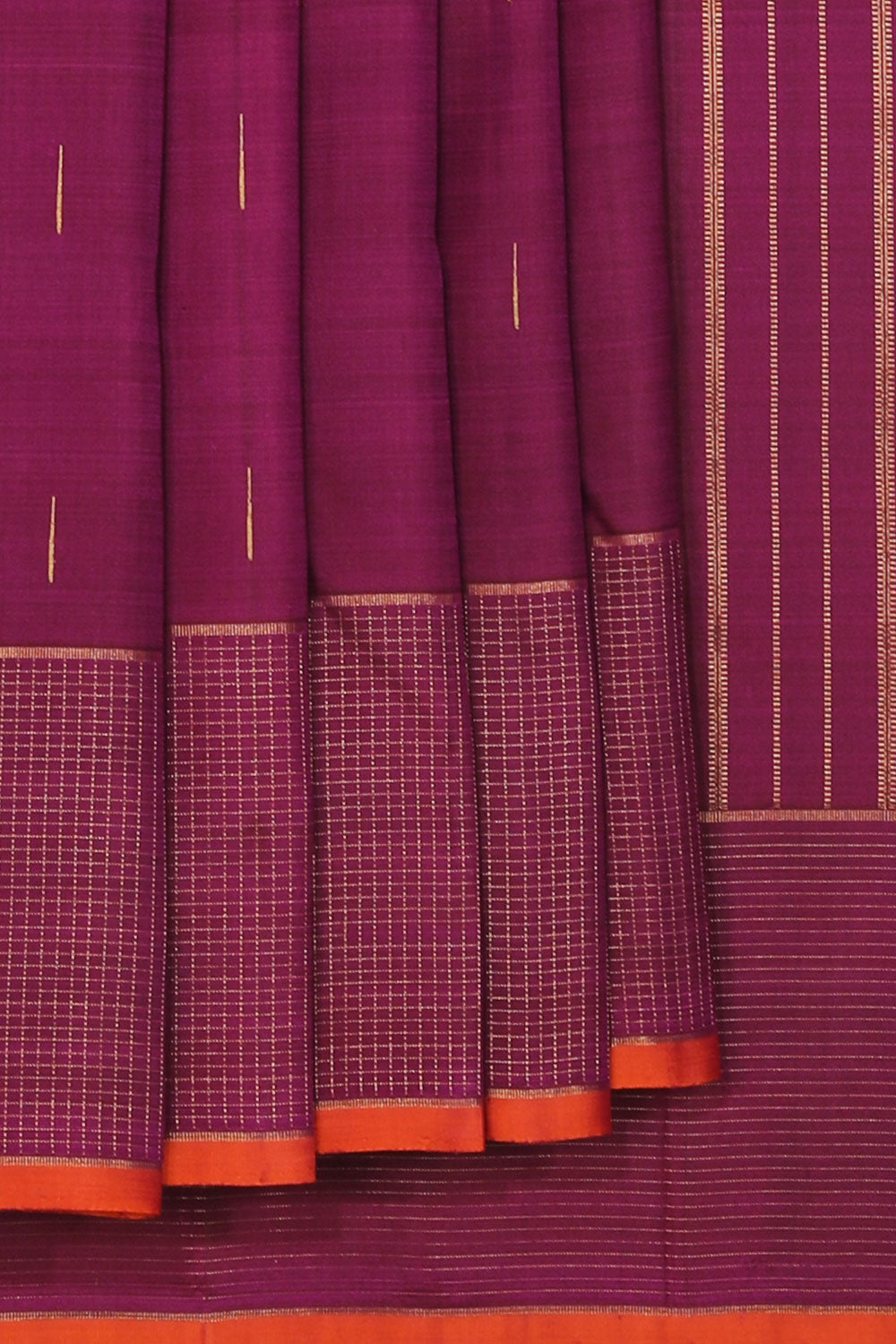 Image of Kanchipuram Silk Violet Saree
